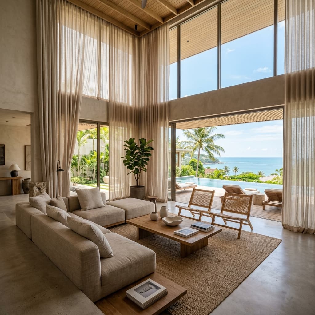 Architectural Wave Curtains